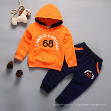 New Monogram Printed Cotton Sweaters for Boys and Girls Two Piece Baby Trouser Set Wholesale